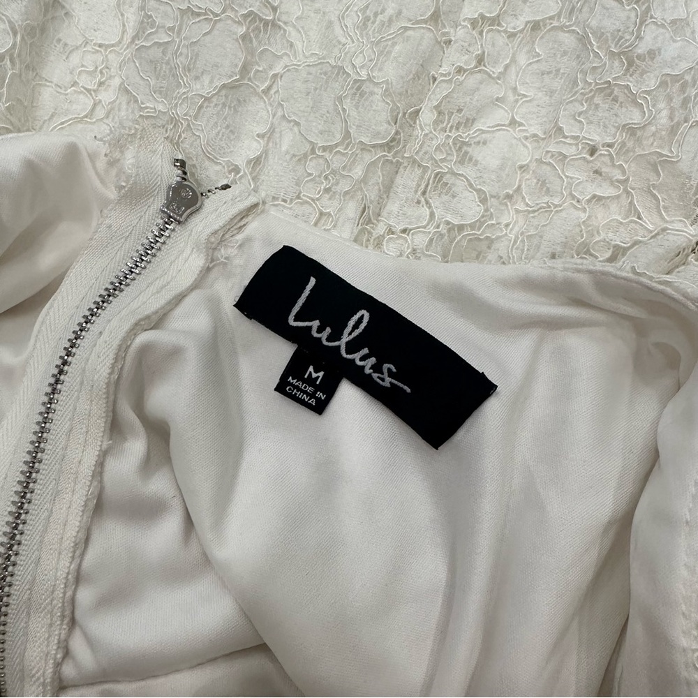 Lulus All My Heart white lace skater dress SzM - Picture 6 of 6